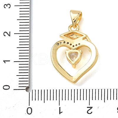 Brass Micro Pave Cubic Zirconia Pendants KK-CBA0009-10G-A-1
