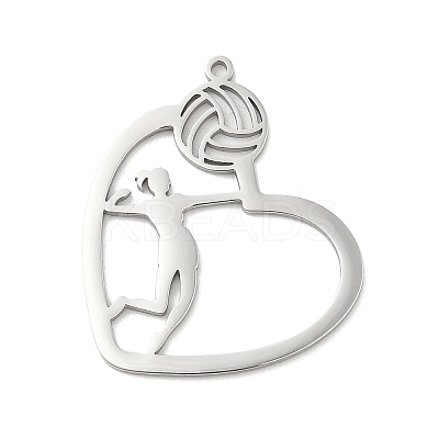 Non-Tarnish 304 Stainless Steel Pendants STAS-K287-04P-1
