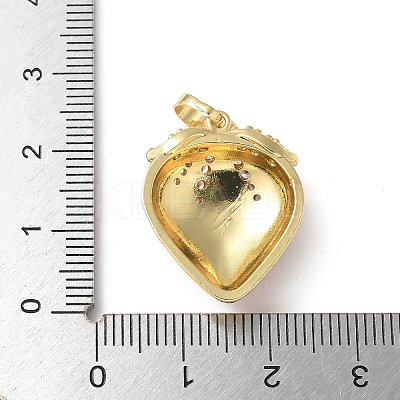Brass Micro Pave Cubic Zirconia Pendants KK-P290-62G-1