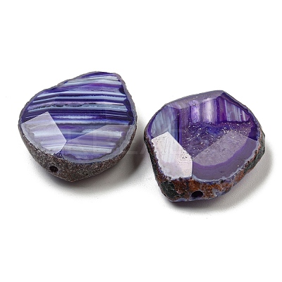 Dyed Natural Druzy Agate Beads G-G123-07-1