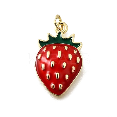 Brass Enamel Pendants KK-Z104-06G-06-1