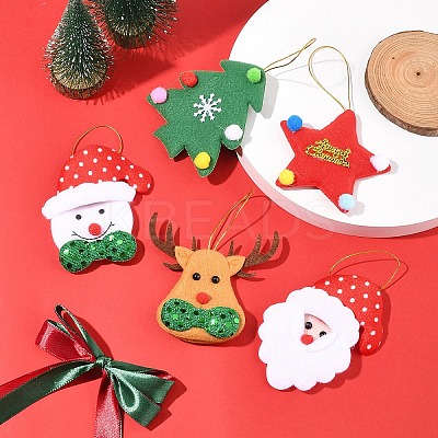 10Pcs 5 Styles Cloth Pendant Decorations FIND-FS0003-28-1