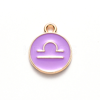 Alloy Enamel Pendants X-ENAM-S124-01A-01K-1