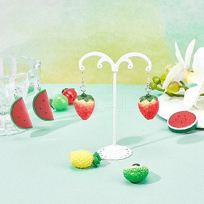 DIY 24Pairs Fruits Themed Resin Earring Making Kits DIY-PH0003-24-1