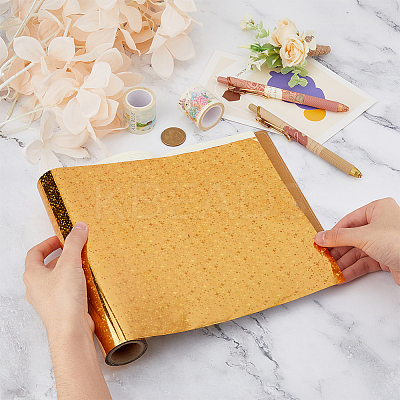 PET Hot Foil Stamping Paper DIY-WH0308-379A-1