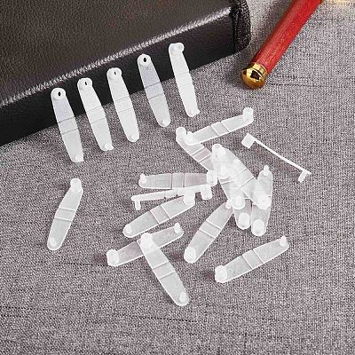 50Pcs Badge Strap Clip White Key Chain Connector Plastic Keychain Clip for Card Holder JX291A-1