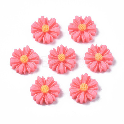 Flatback Hair & Costume Accessories Ornaments Scrapbook Embellishments Resin Flower Daisy Cabochons LS-CRES-Q102-07-1