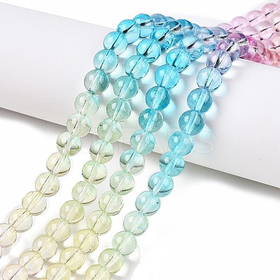 Baking Paint Transparent Glass Beads X-DGLA-M001-8mm-03-1