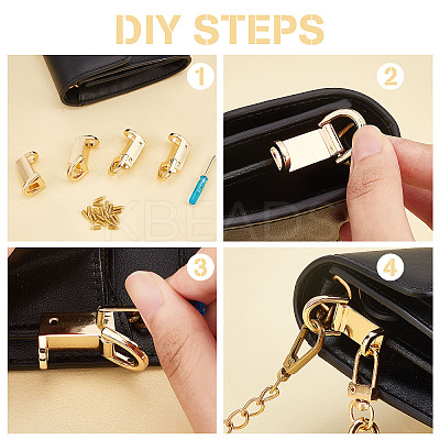 5 Sets Alloy Package Clasp PURS-WR0001-08-1