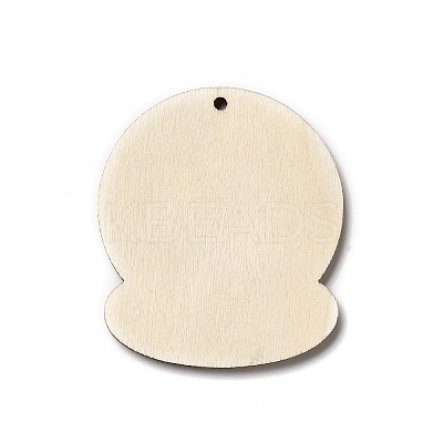 Single Face Printed Wood Pendants WOOD-H102-02C-1
