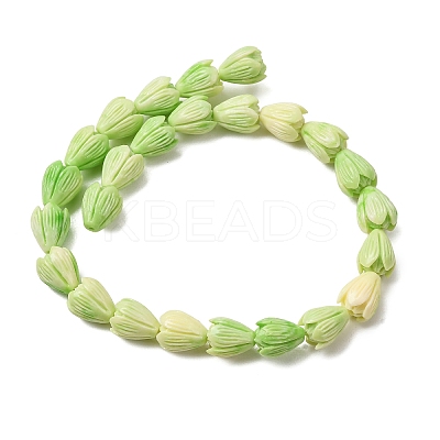 Synthetic Coral Dyed Carved Beads Strands SH-CBAE713-05C-1