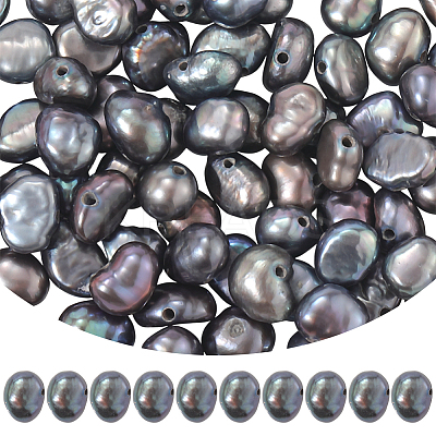 100Pcs Natural Baroque Pearl Keshi Pearl PEAR-LT0001-07-1