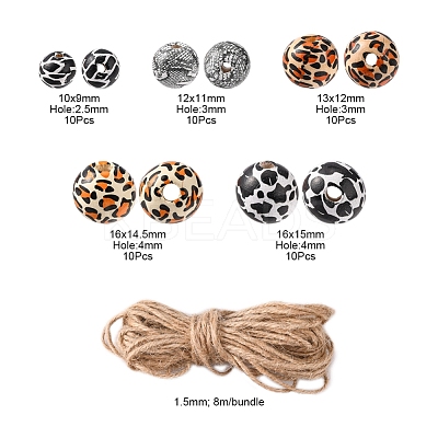 DIY Wood Beaded Pendant Display Decoration Making Kit DIY-YW0005-97-1