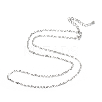 Brass Cable Chain Necklaces NJEW-K123-05P-1