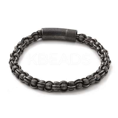 304 Stainless Steel Link Chain Bracelets for Women Men BJEW-A031-04C-AS-1