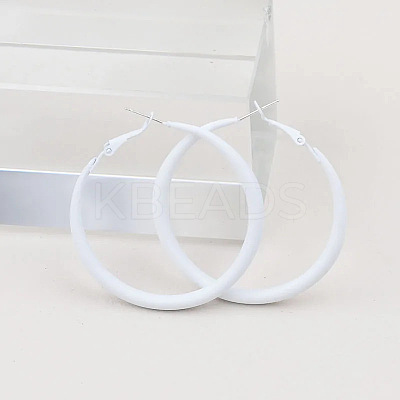 Spray Painted Alloy Hoop Earrings FS-WG43B6B-05-1