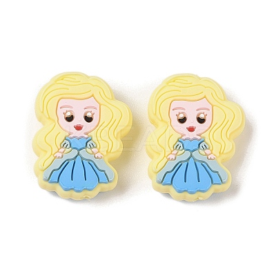 Princess Food Grade Silicone Focal Beads SIL-A008-05E-1