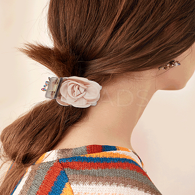 2Pcs Cloth & Plastic Claw Hair Clips PHAR-LP0001-36-1