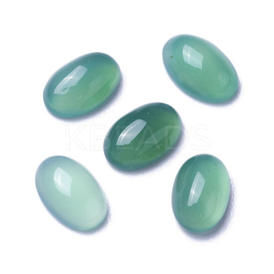 Natural Dyed & Heated Green Onyx Agate Cabochons G-F605E-12A-1