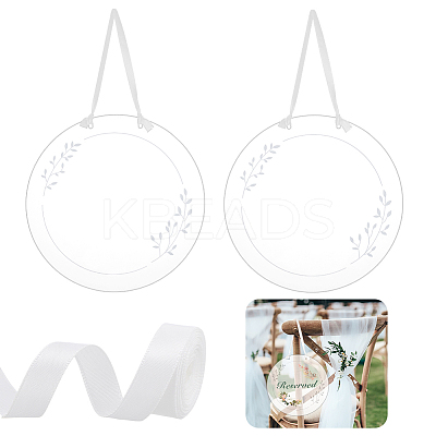 2Pcs Acrylic Clear Big Pendants TACR-GA0001-14E-1