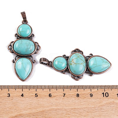 Synthetic Turquoise Pendants G-Q158-04-04-1