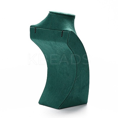 Bust Wood Covered with Microfiber Necklace Display Stands NDIS-F003-01A-1