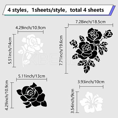 4Pcs 4 Styles PET Waterproof Self-adhesive Car Stickers DIY-WH0308-225A-095-1