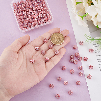 100Pcs Polymer Clay Pave Good Quality Rhinestone Beads FIND-PH0022-39-1
