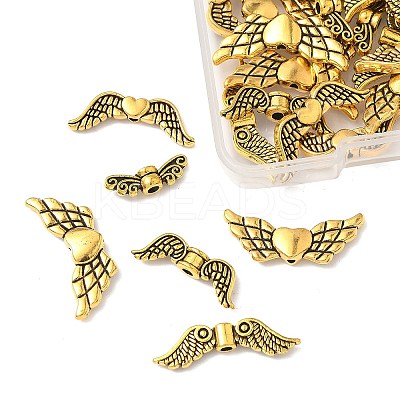 50Pcs 5 Styles Tibetan Style Alloy Beads TIBEB-FP0001-04-1