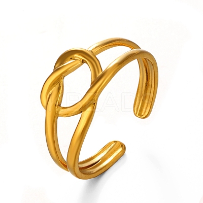 Stainless Steel Open Cuff Rings PW-WGC25DA-01-1