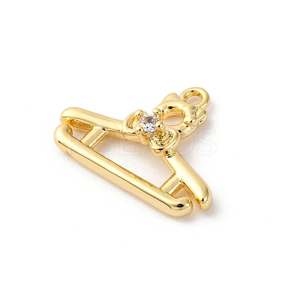 Brass Pave Clear Cubic Zirconia Pendants LS-KK-V016-06G-1