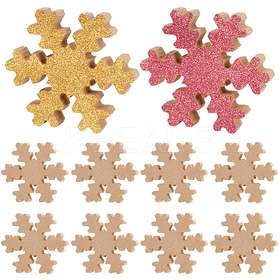 10Pcs MDF Wood Blank Display Decorations AJEW-BC0002-06B-1