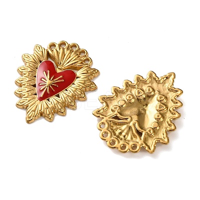 304 Stainless Steel Enamel Pendants LS-STAS-P440-06G-01-1