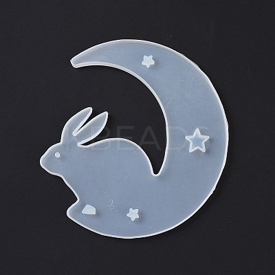 DIY Animal on the Crescent Moon Big Pendant Silicone Molds DIY-F125-06-1