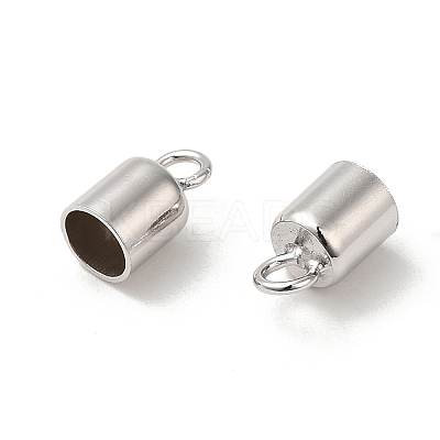 Anti-Tarnish Rhodium Plated 925 Sterling Silver Cord Ends STER-P055-02D-P-1