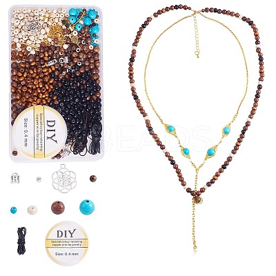 DIY Jewelry Bohemia Necklace Making Kits DIY-SZ0009-79-1