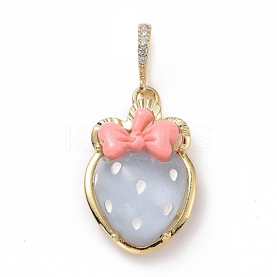 Opaque Resin Pendants KK-G406-51G-04-1