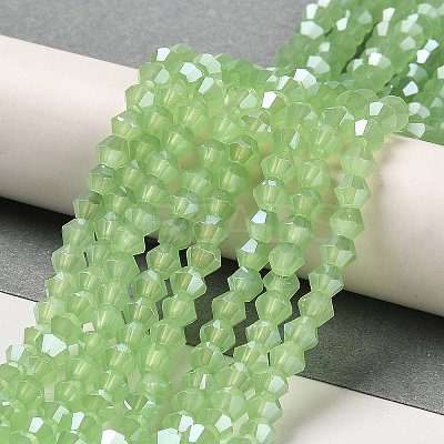 Imitation Jade Electroplate Glass Beads Strands LS-GLAA-F029-J4mm-C01-1