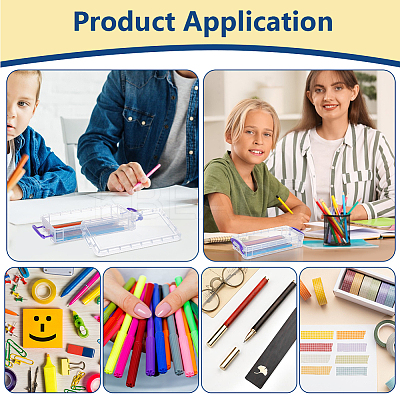 Rectangle Plastic Pencil Case AJEW-WH0596-276D-1