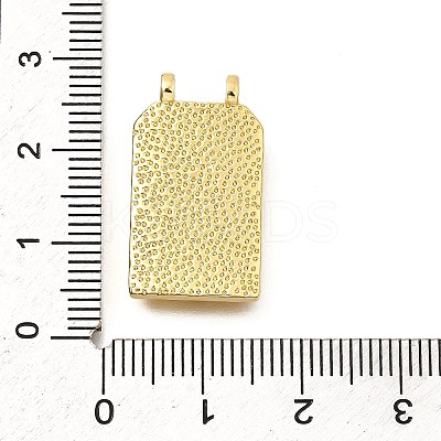 Rectangle Brass Pendants X-KK-S508-03C-G-1
