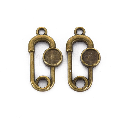 Tibetan Style Alloy Pendant Cabochon Settings PALLOY-N160-44AB-1