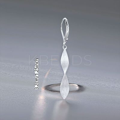 Twist Brass Leverback Earrings FS-WG34DE2-02-1