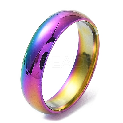 Ion Plating(IP) 304 Stainless Steel Flat Plain Band Rings STAS-I160-B-21mm-M-1