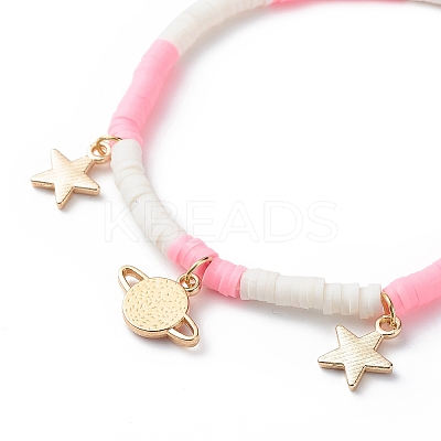 3Pcs 3 Styel Glass Seed & Polymer Clay Beaded Stretch Bracelets Set BJEW-JB08854-02-1