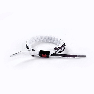 Adjustable Polycotton(Polyester Cotton) Yarn Braided Slider Bracelets BJEW-P252-E02-1