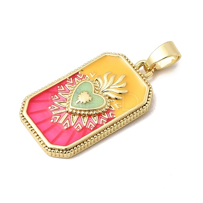 Brass Enamel Pendants X-KK-L190-008G-03-1