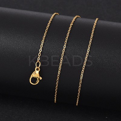 304 Stainless Steel Cable Chain Necklaces LS-NJEW-M151-24G-1