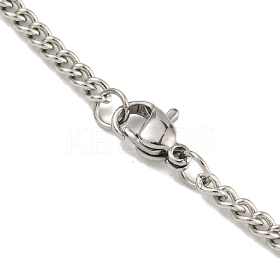 Non-Tarnish 201 Stainless Steel Pendant Necklaces for Man NJEW-Q336-02D-P-1