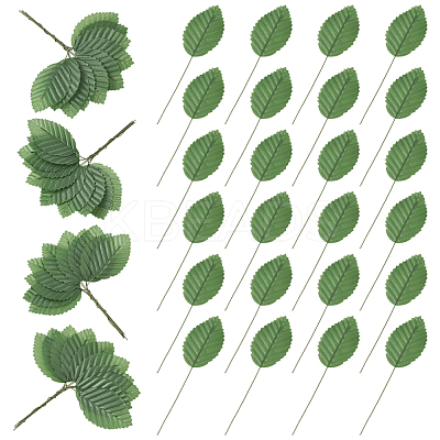 Handmade Silk Cloth Artificial Leaf AJEW-WH20070-073H-1