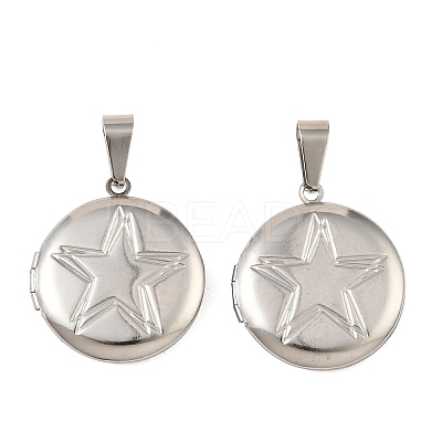 316 Stainless Steel Locket Pendants STAS-K321-17P-1